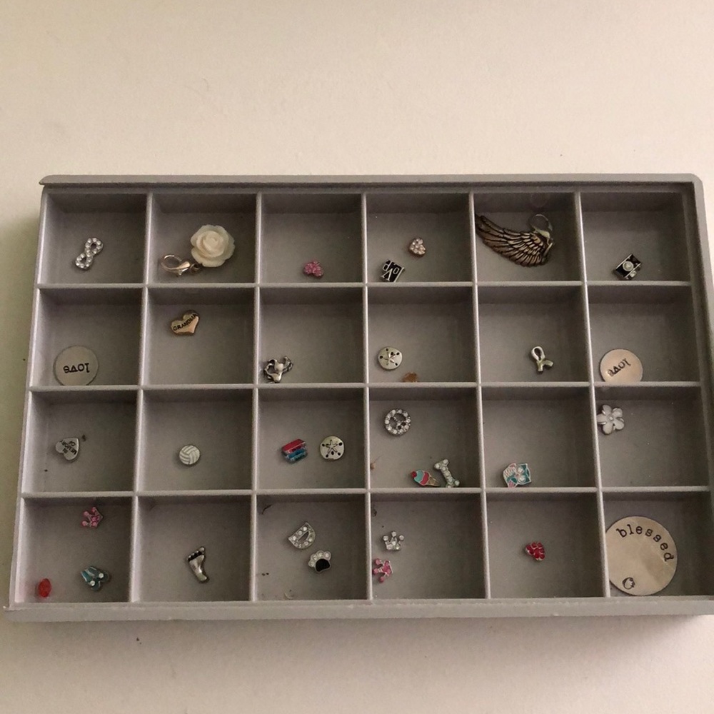 Origami Owl charms, dangles and plates
